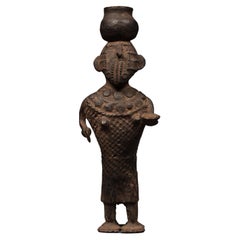 Ca. 19th Century Tribal Cast Bronze Standing Female Figure, Kondh People, India