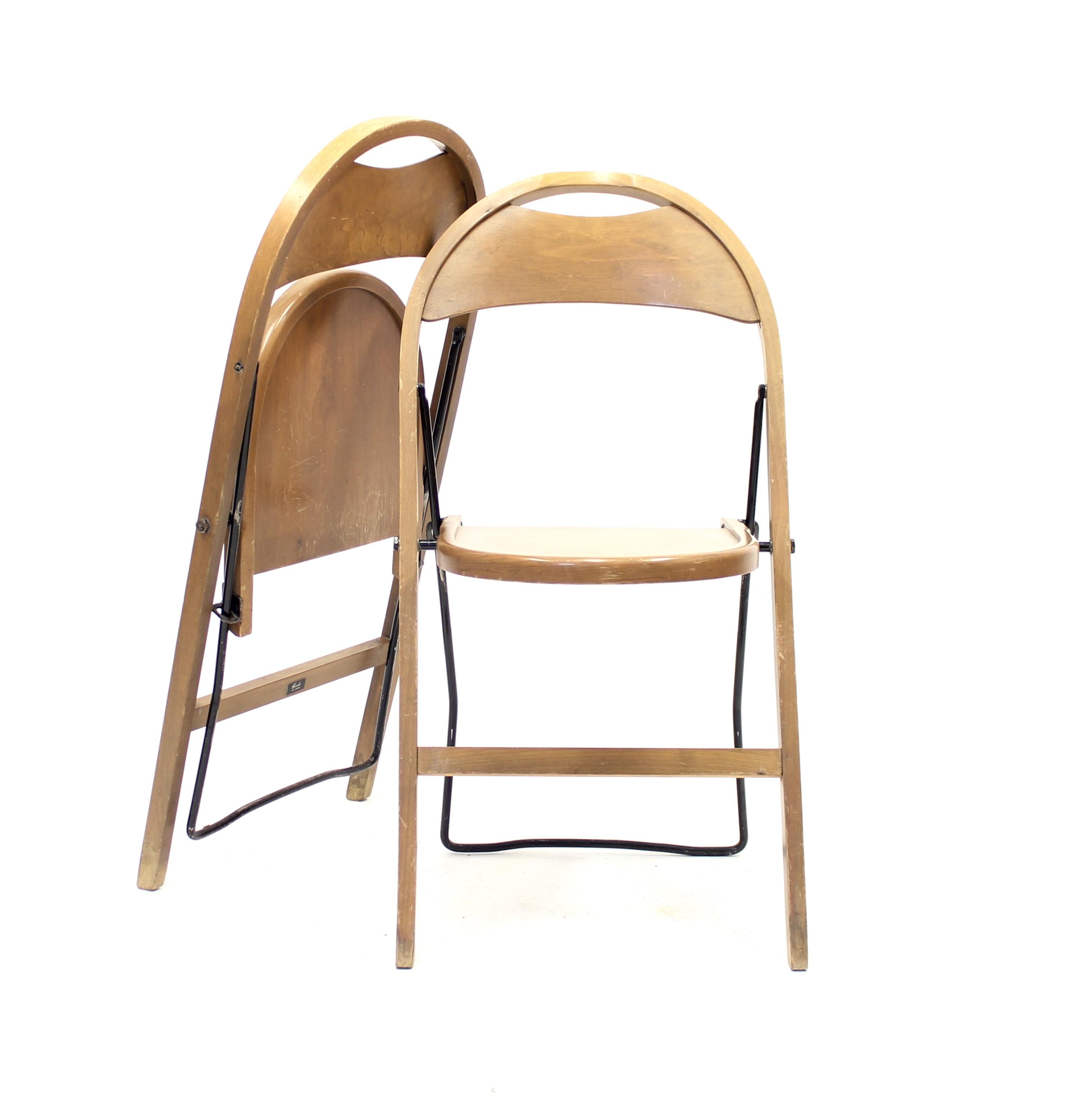 C.A Buffington, Pair of Swedish Folding Chairs, Gemla, 1950s 3