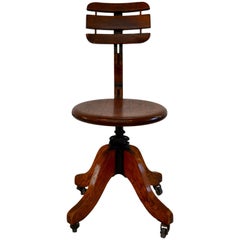 C.A Cook Co. Stenographer/Typewriter Chair,  Patented, 1897