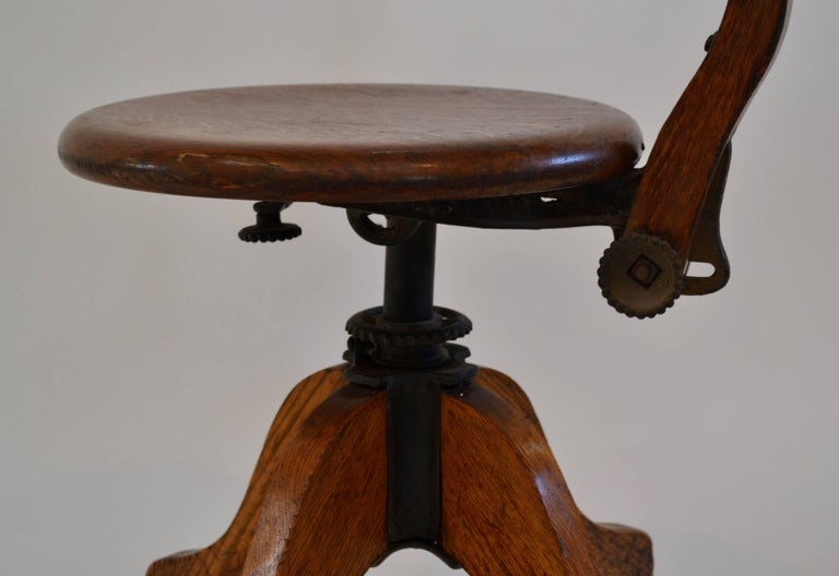 C.A Cook Co. Stenographer/Typewriter Chair, Patented, 1897 at 1stDibs