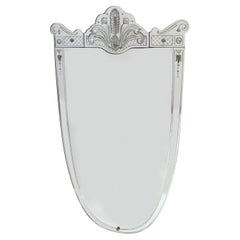 Vintage Glass Mirror, 800 French Style, Handcrafted