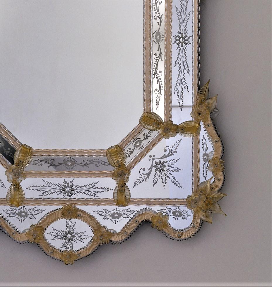 Tintoretto-Spiegel aus Muranoglas im venezianischen Stil von Fratelli Tosi, hergestellt in Italien (Sonstiges) im Angebot