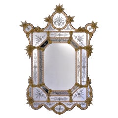Tintoretto, Murano Glass Mirror in Venetian Style by Fratelli Tosi Made in Italy