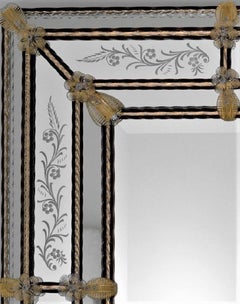 Specchio in vetro di Murano "Cà di Dio" in stile veneziano di Fratelli Tosi