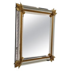 "Ca' Gottardi" Murano Glass Mirror in Venetian Style, Handmade by Fratelli Tosi