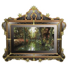 "Ca' Loredan" Murano Glass Mirror TV, Handcrafted by Fratelli Tosi