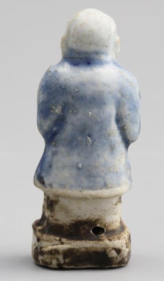 Ca Mau Chinese Porcelain Boy Holding Stem Cup Figure, circa 1725