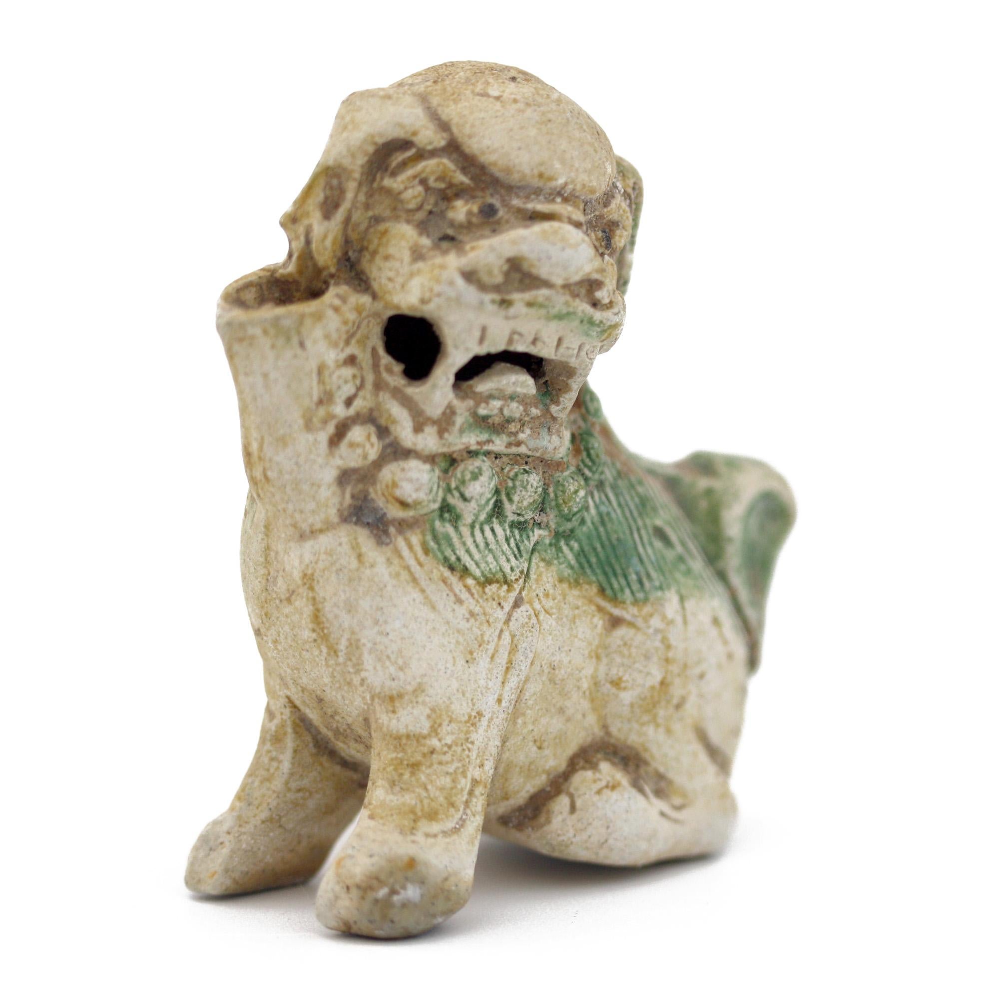 Ca Mau Shipwreck Chinese Pottery Fo Dog Joss Stick Holder, circa 1725 1