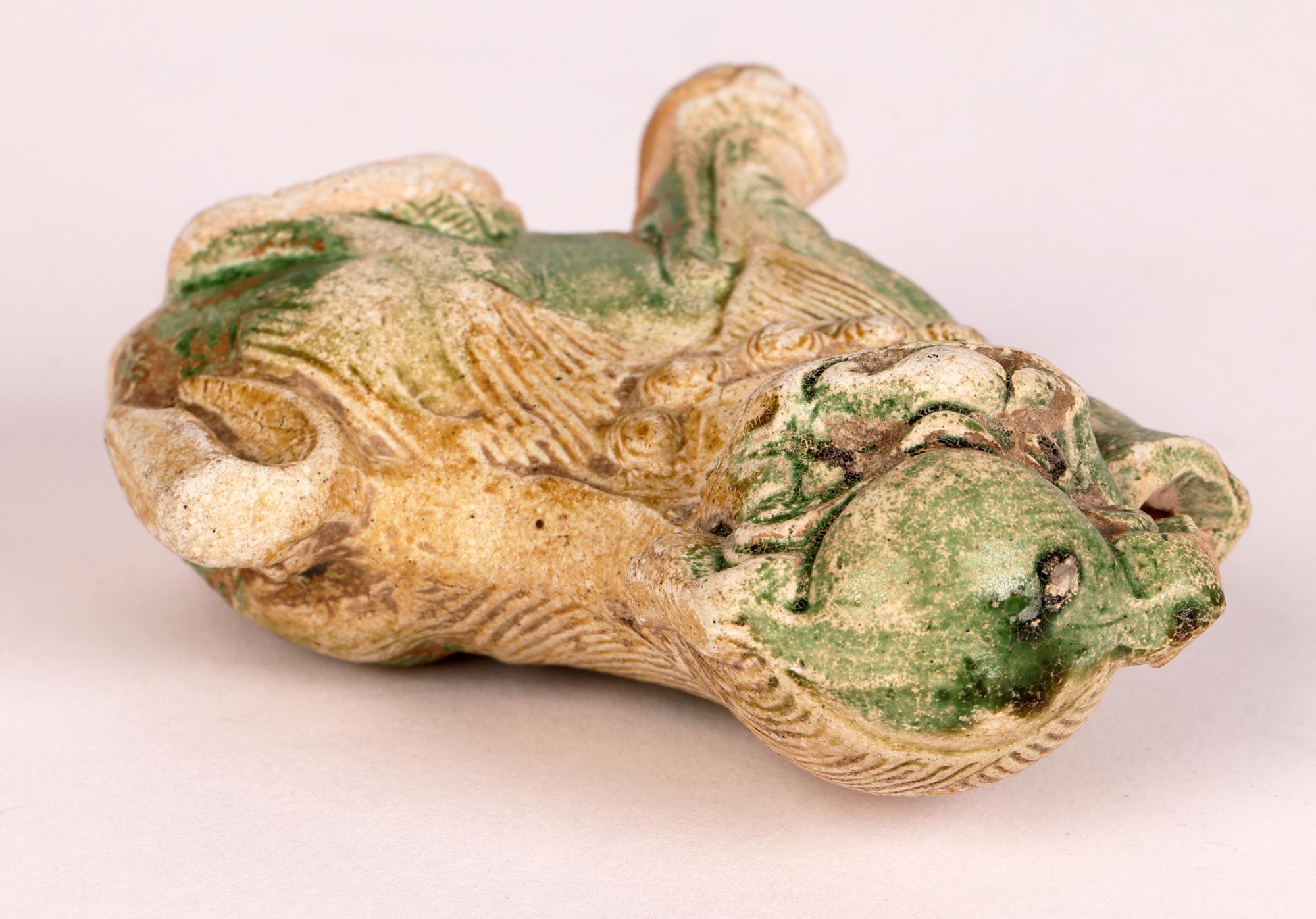 Ca Mau Shipwreck Chinese Pottery Fo Dog Joss Stick Holder, circa 1725 2