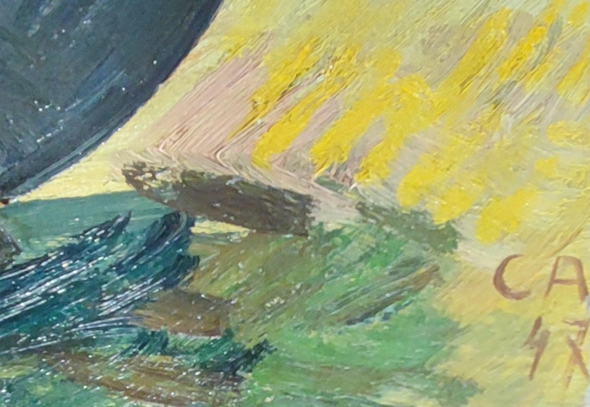 Frühjahrskomposition (Beige), Still-Life Painting, von C.A.