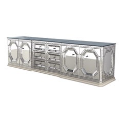 Luxuriöses Sideboard „Ca' Paolina“ aus Muranoglas von Fratelli Tosi