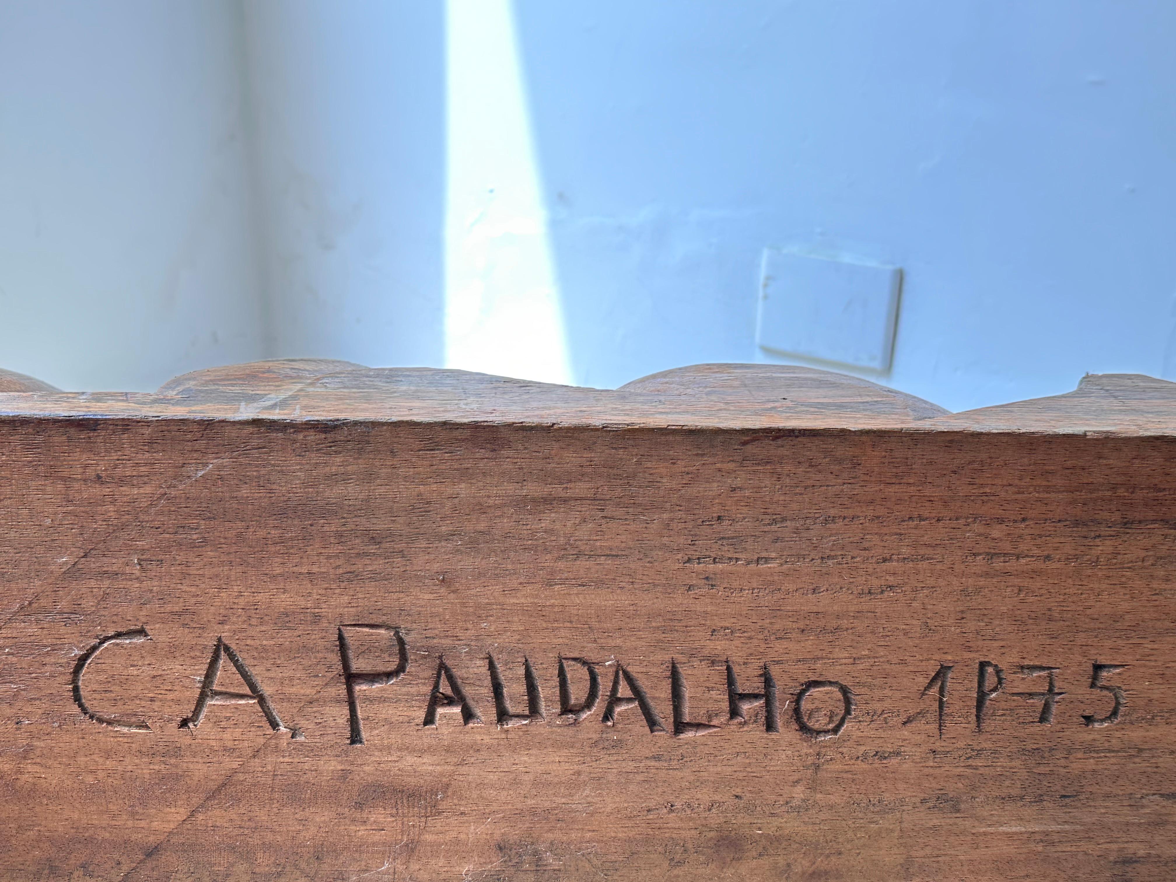 C.A Paudalho. Artisan Center Table in Wood For Sale 8