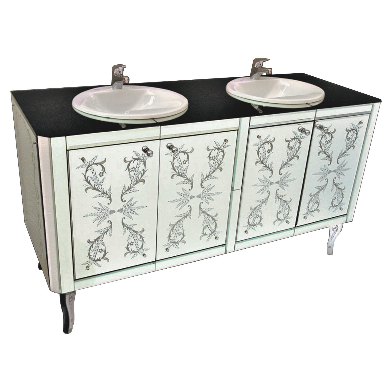 "CA' PESARO" Murano Glass Wash Cabinet by Fratelli Tosi Hand Crafted