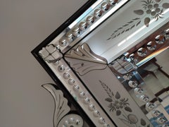 "Ca' Rezzonico" Murano Glass Mirror in French Style Handcrafted by Fratelli Tosi