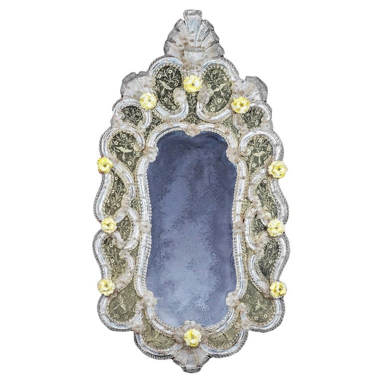 Ca' Venezia Murano Glass Mirror For Sale at 1stDibs