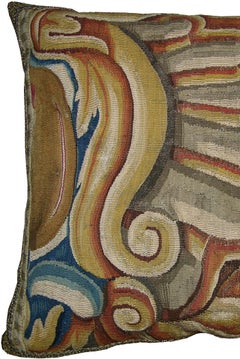 Ca.1700 Antique Brussels Tapestry Pillow