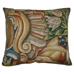 Ca.1700 Antique Brussels Tapestry Pillow