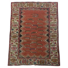 Ca.1900 Antique Malayer Fish Design Rug 4'4'' X 6'4''