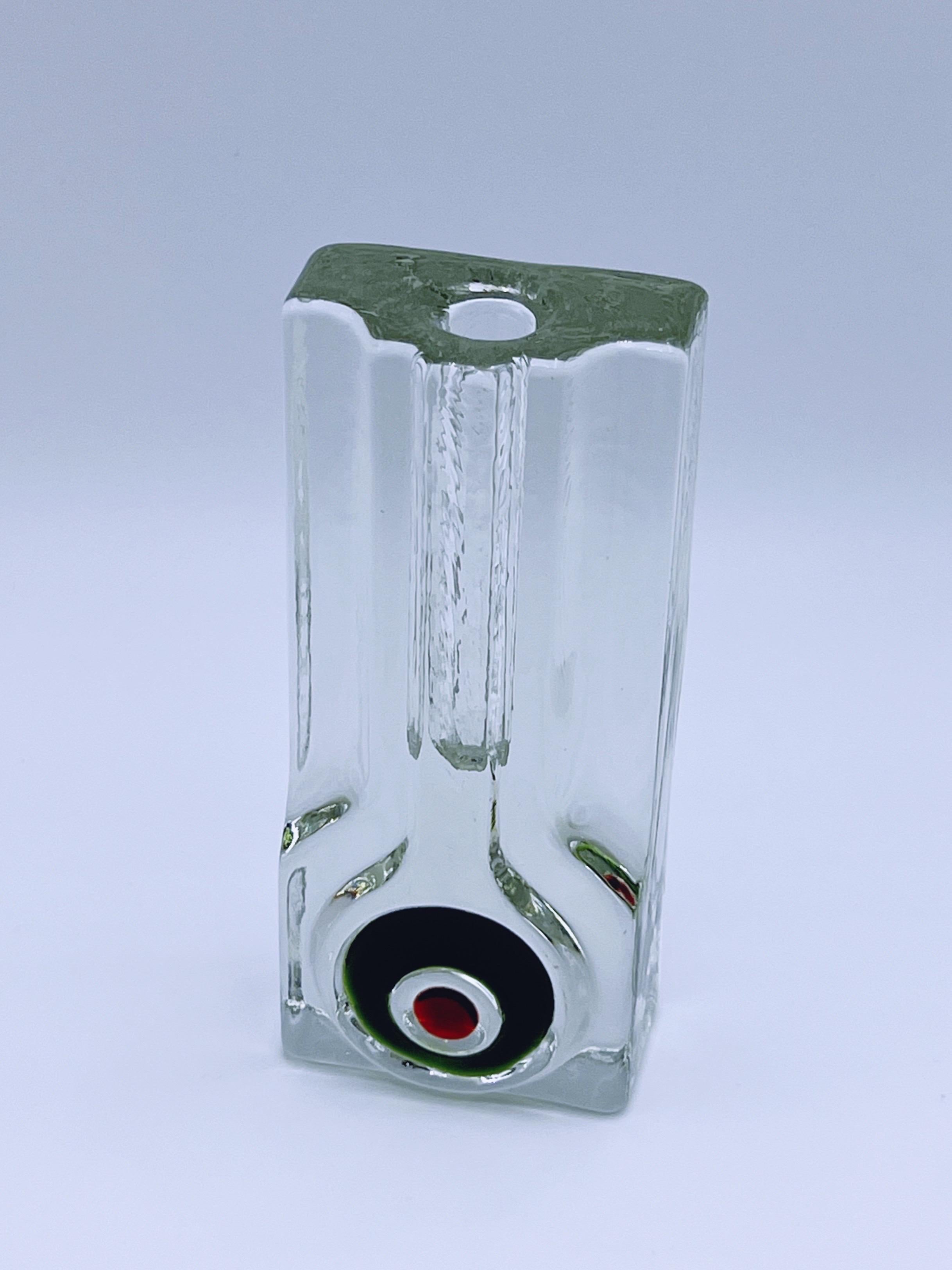 Fatto a mano Vaso di cristallo Walther Glass, anni '60/'70 ca. in vendita
