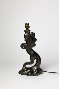 CAB Lampe à poser en céramique cheval noir design du 20TH CENTURY DESIGN 1950 Primavera