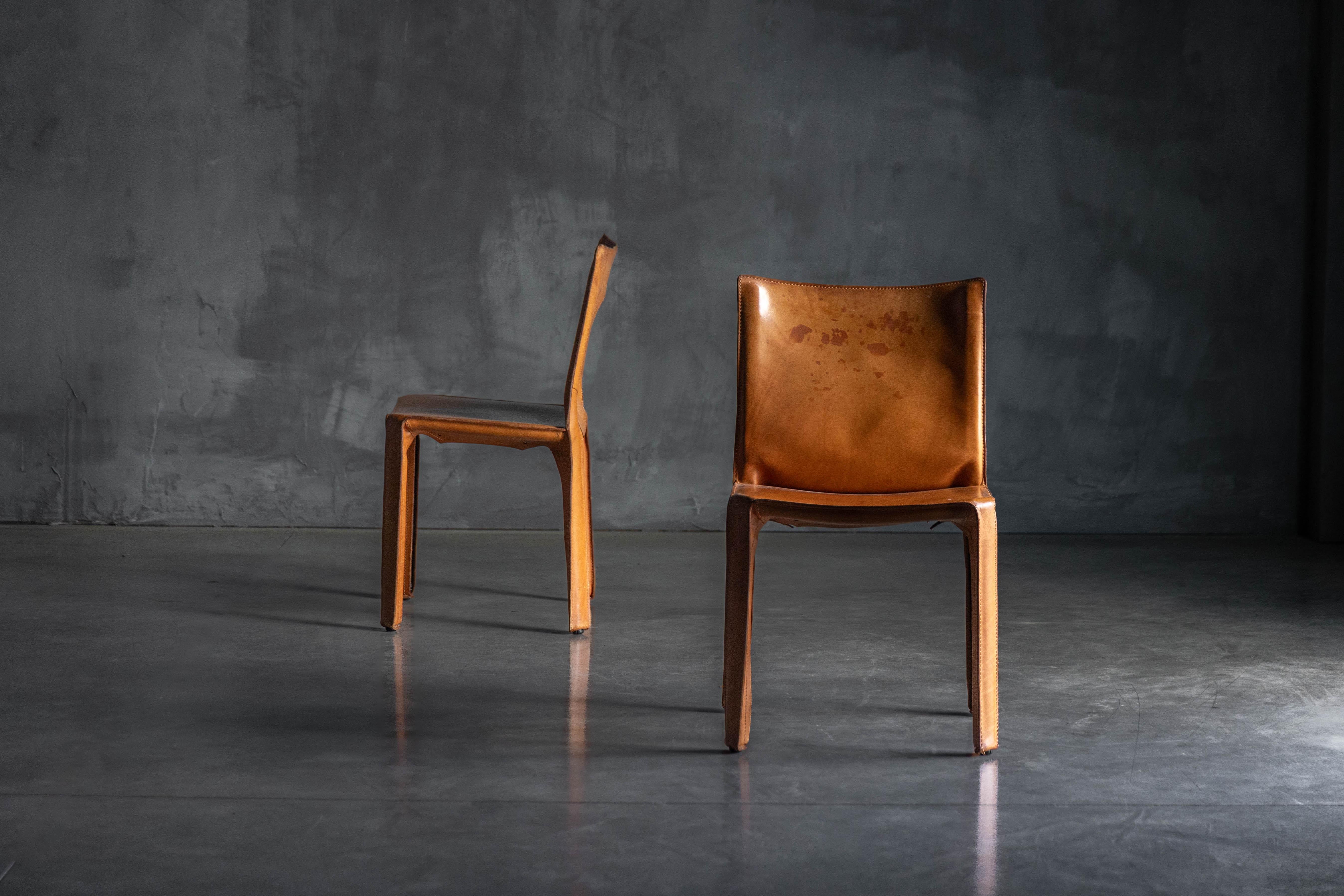 CAB 412 Stühle von Mario Bellini für Cassina, Italien, 1970er Jahre im Angebot 4