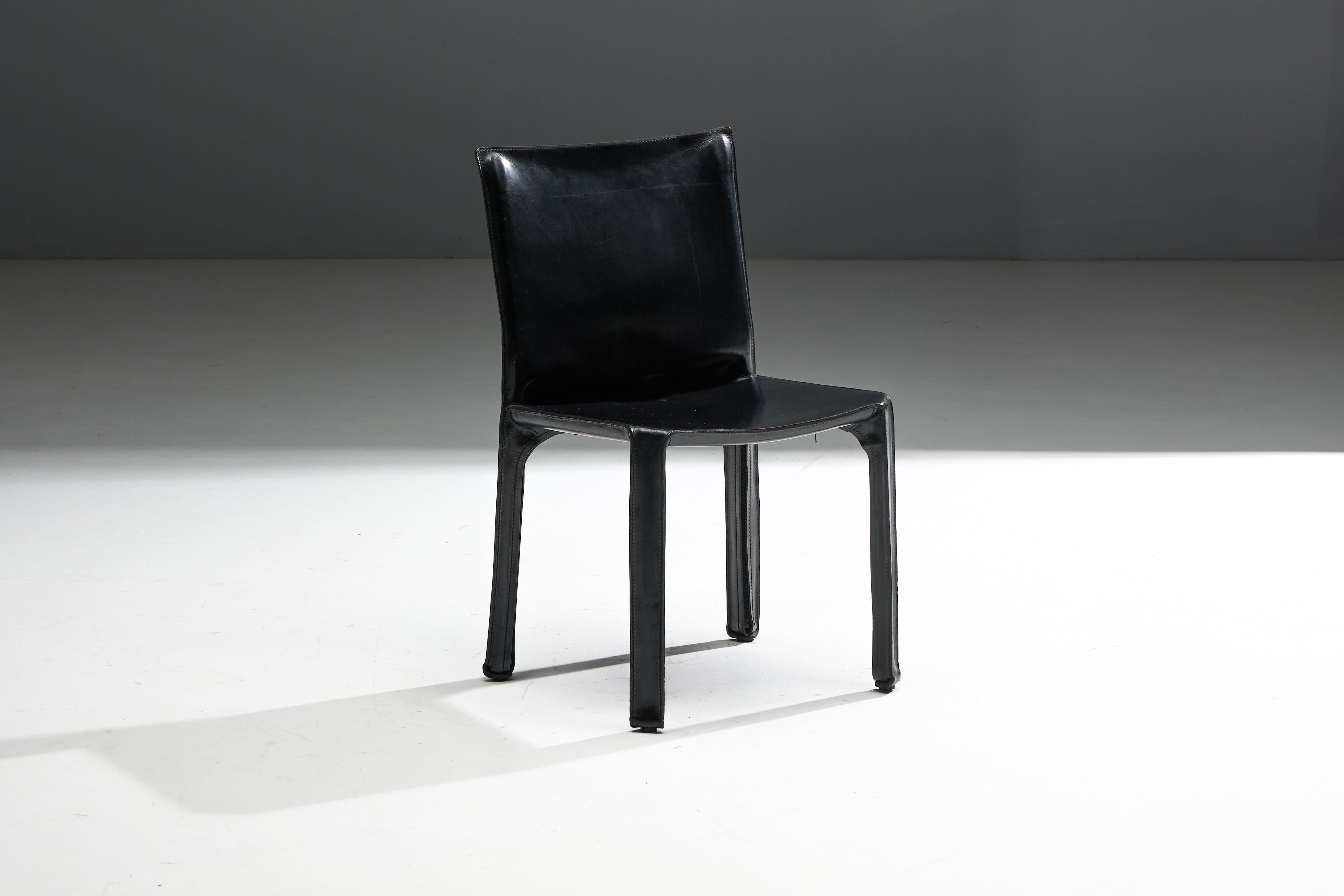 CAB 412 Stühle von Mario Bellini für Cassina, Italien, 1970er Jahre im Angebot 6