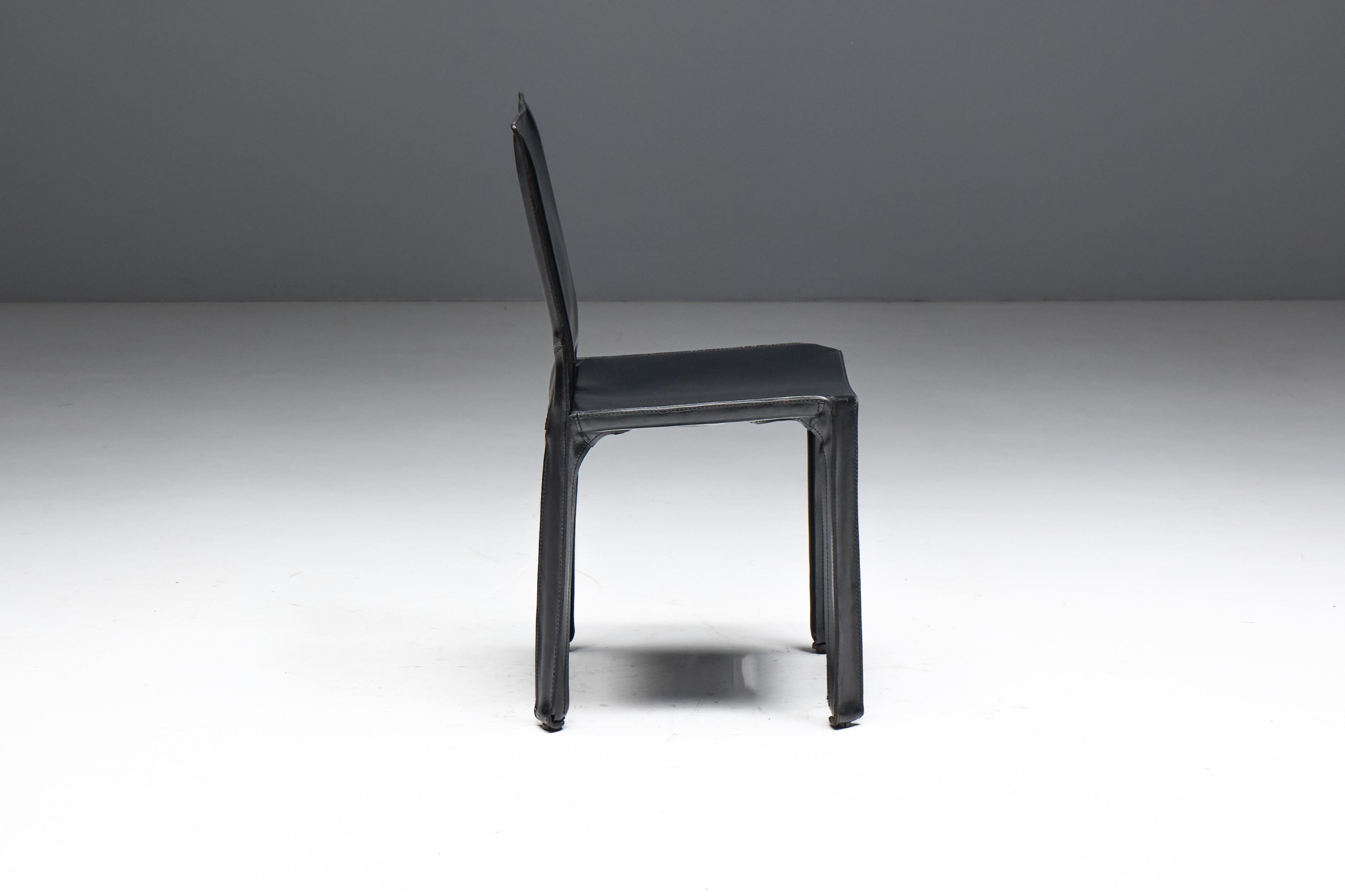 CAB 412 Stühle von Mario Bellini für Cassina, Italien, 1970er Jahre im Angebot 7