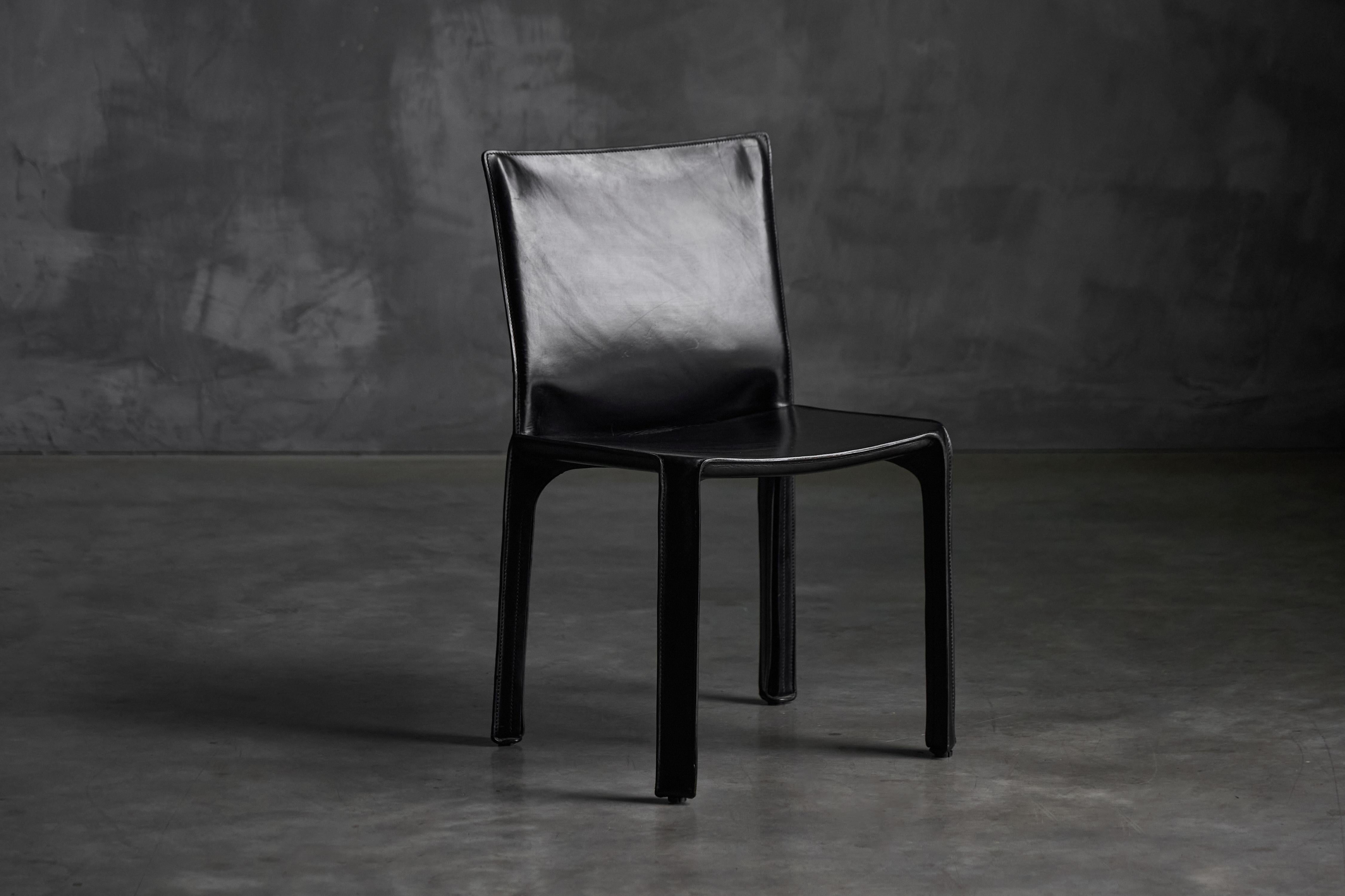 CAB 412 Stühle von Mario Bellini für Cassina, Italien, 1970er Jahre (Italienisch) im Angebot