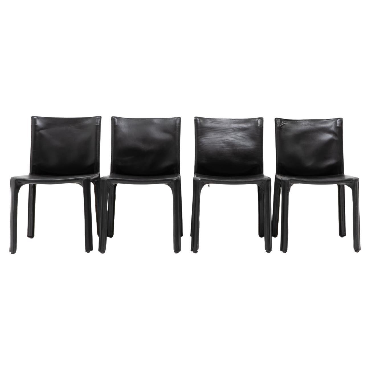 Cab 412 Chairs by Mario Bellini for Cassina, Set of 4