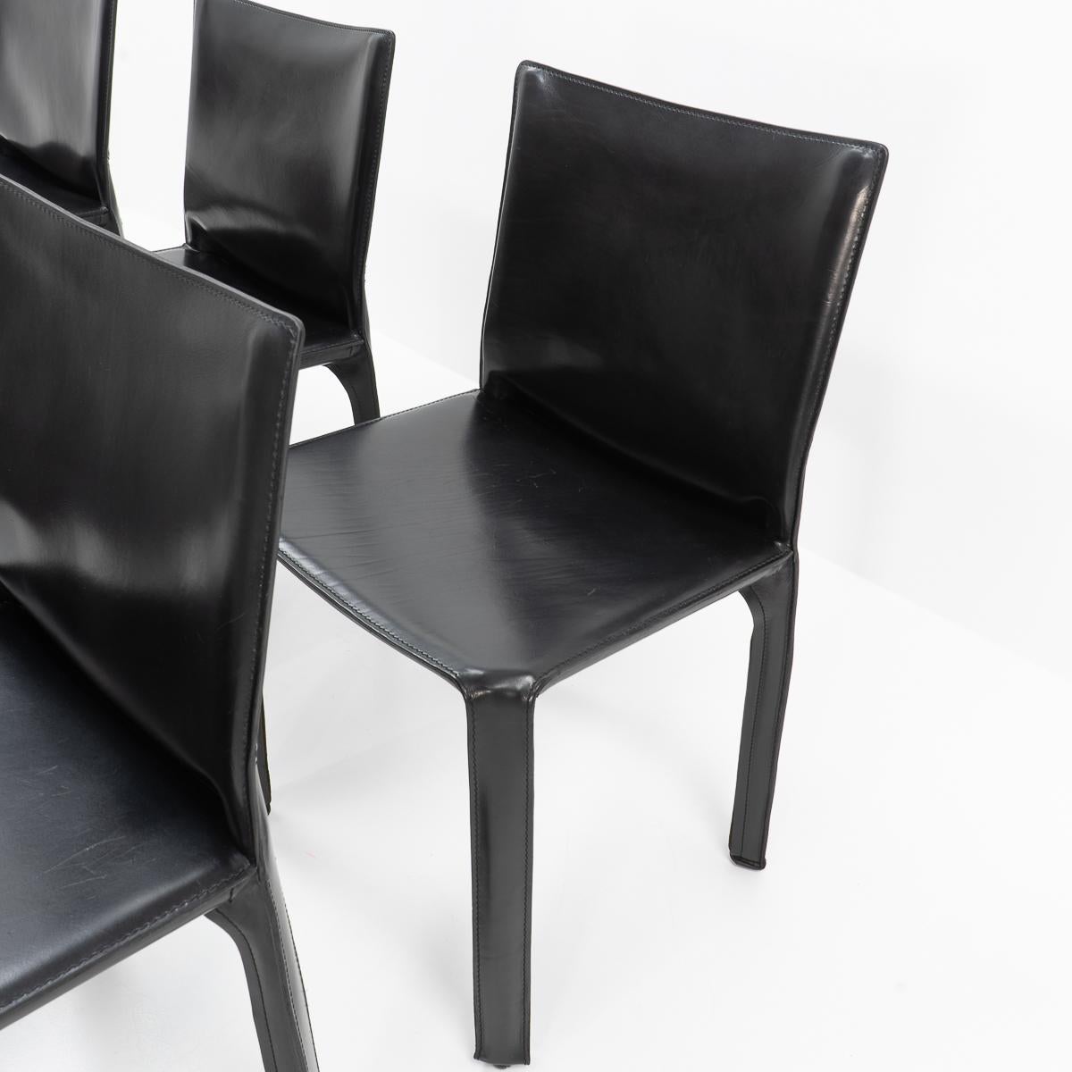 Cab 412 Chairs by Mario Bellini for Cassina, Set of 6 4