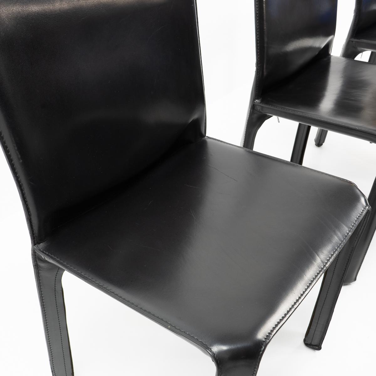 Metal Cab 412 Chairs by Mario Bellini for Cassina, Set of 6