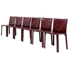 Juego de 6 sillas Cab 412 de Mario Bellini para Cassina