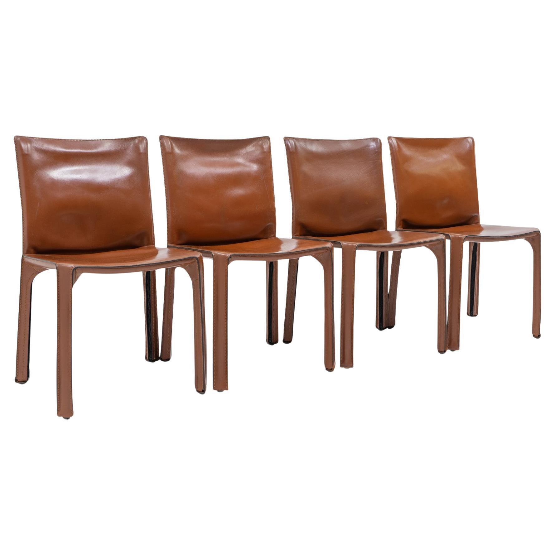 Cab 412 Chairs by Mario Bellini for Cassina, Set of Four