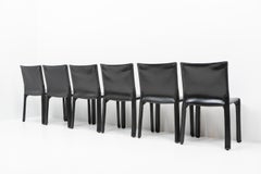 Sedie Cab 412 di Mario Bellini per Cassina, set di sei sedie