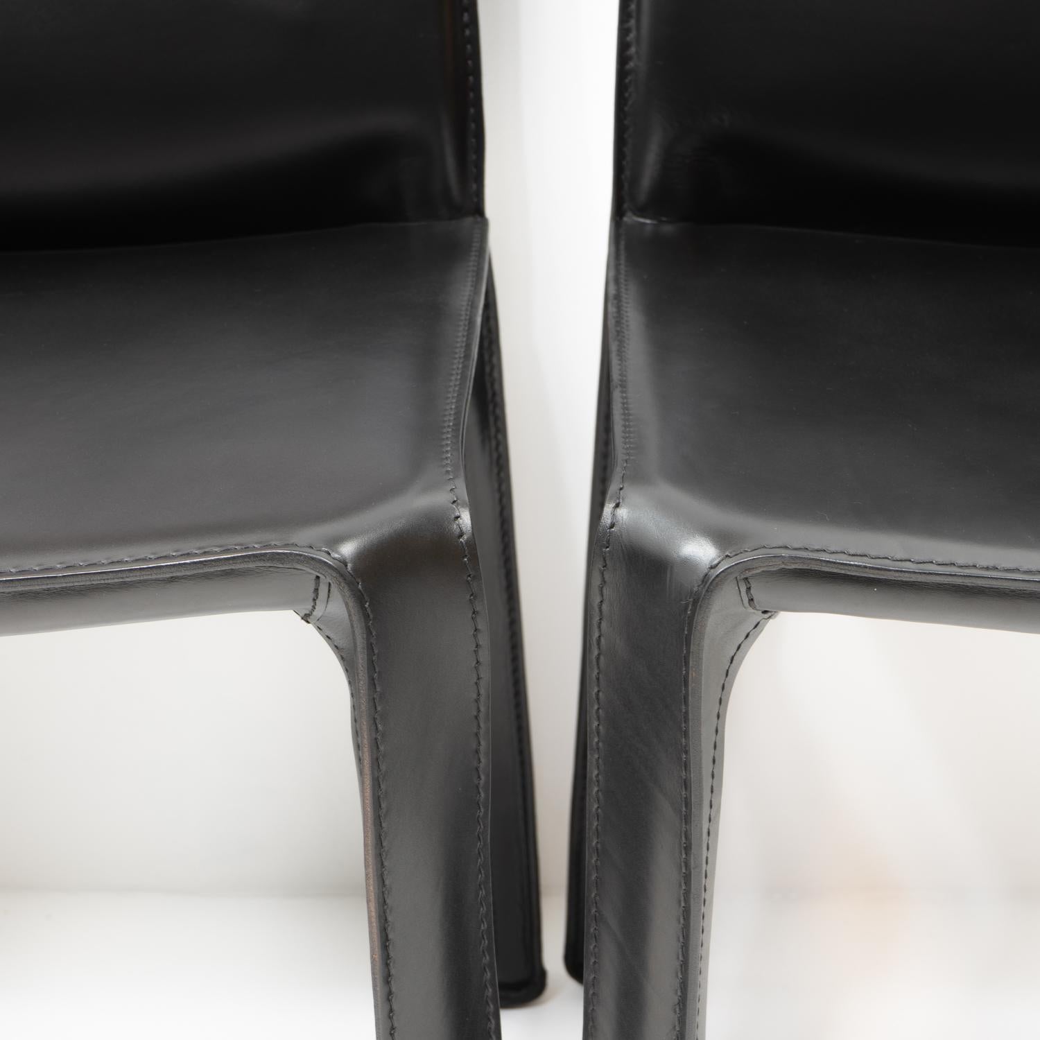 Chaises Cab 412 de Mario Bellini pour Cassina, ensemble de six pièces en vente 1