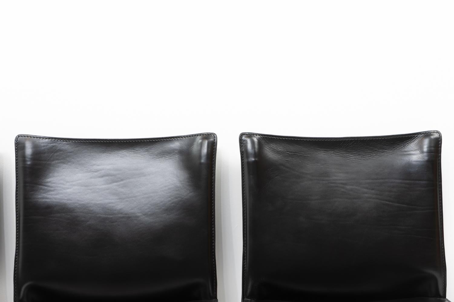 Chaises Cab 412 de Mario Bellini pour Cassina, ensemble de six pièces en vente 2