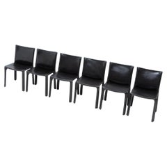 Cab 412 Chairs by Mario Bellini for Cassina, Set of Six