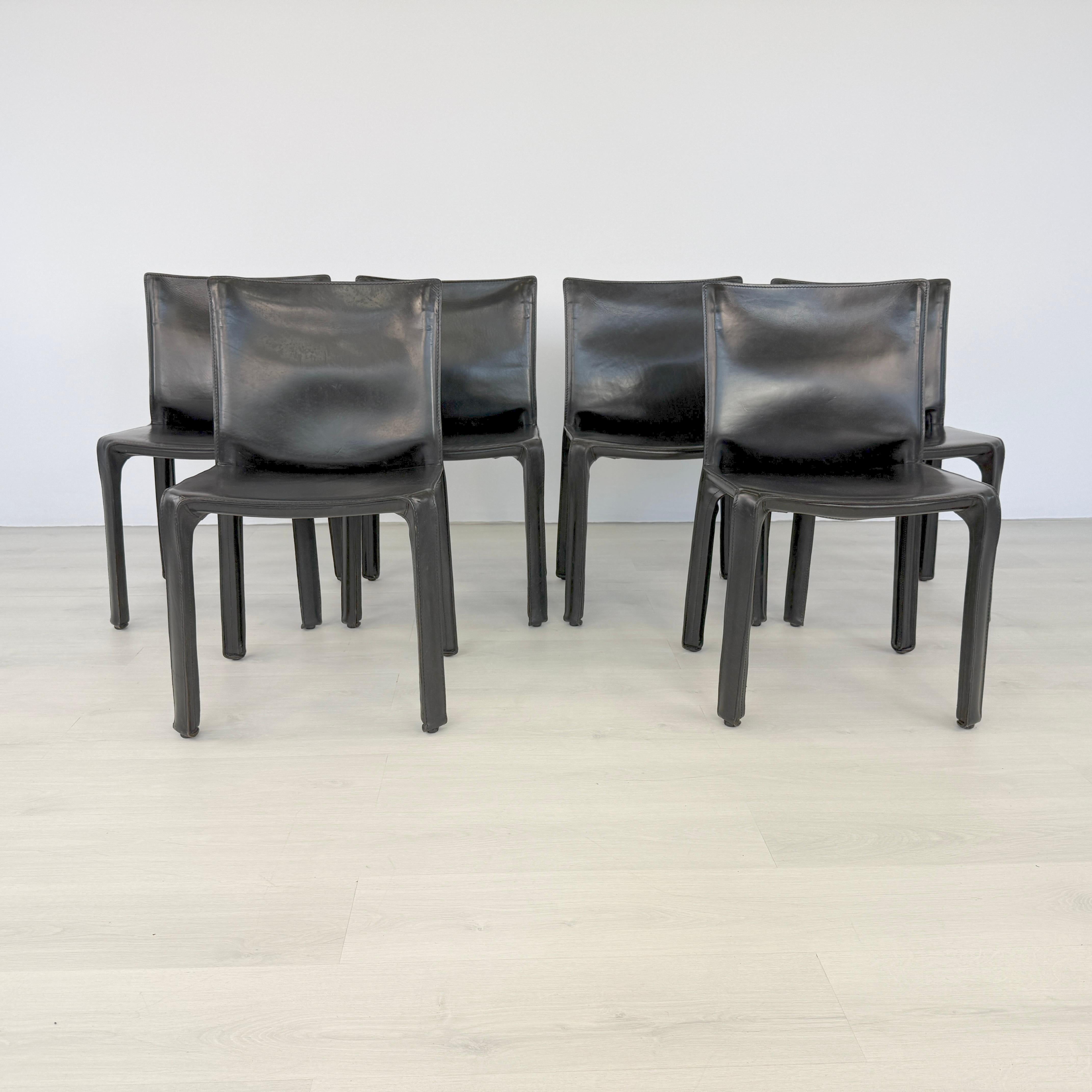 Moderno Sedie da pranzo Cab 412 di Mario Bellini per Cassina, anni '90 - Set di 6 in vendita