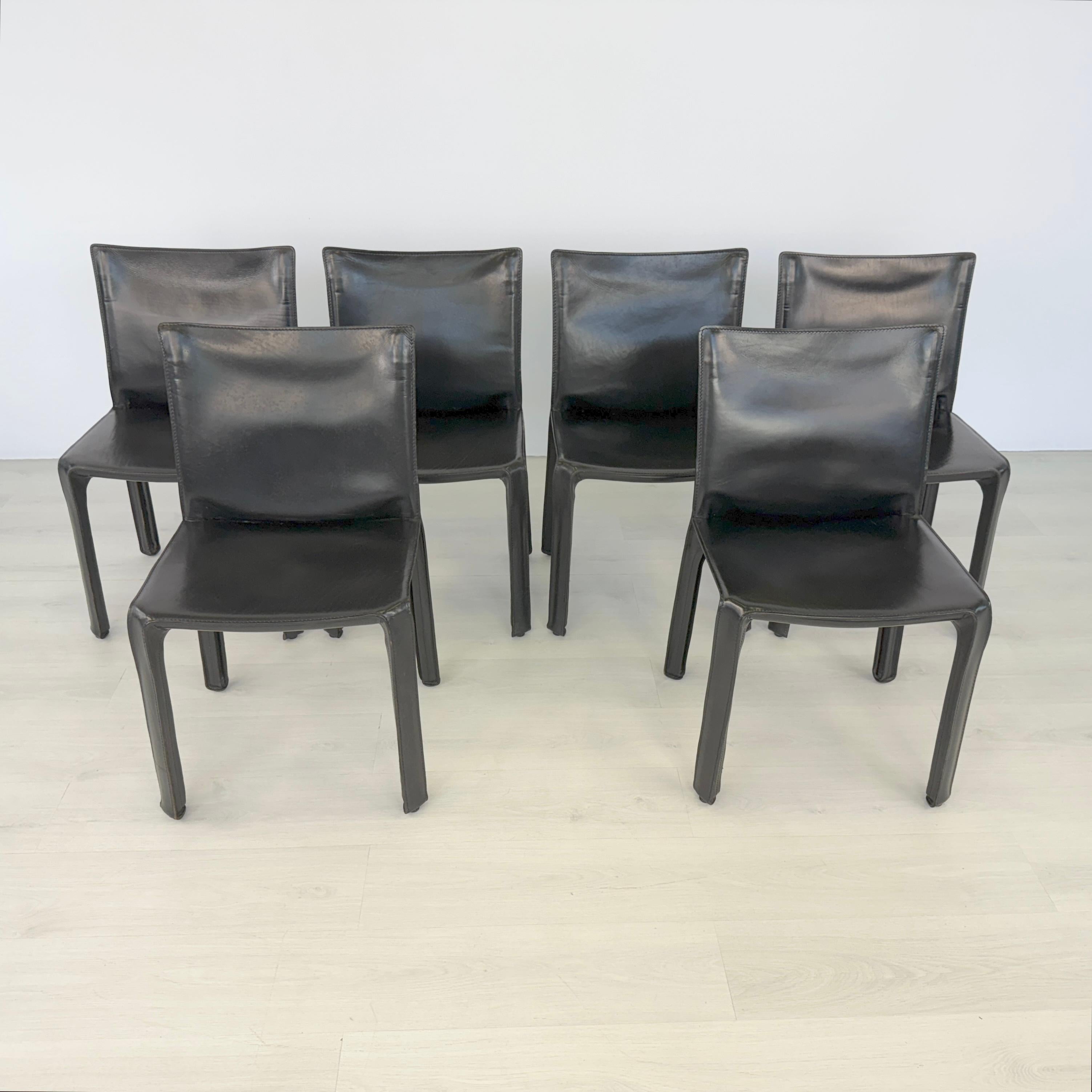 Italiano Sedie da pranzo Cab 412 di Mario Bellini per Cassina, anni '90 - Set di 6 in vendita