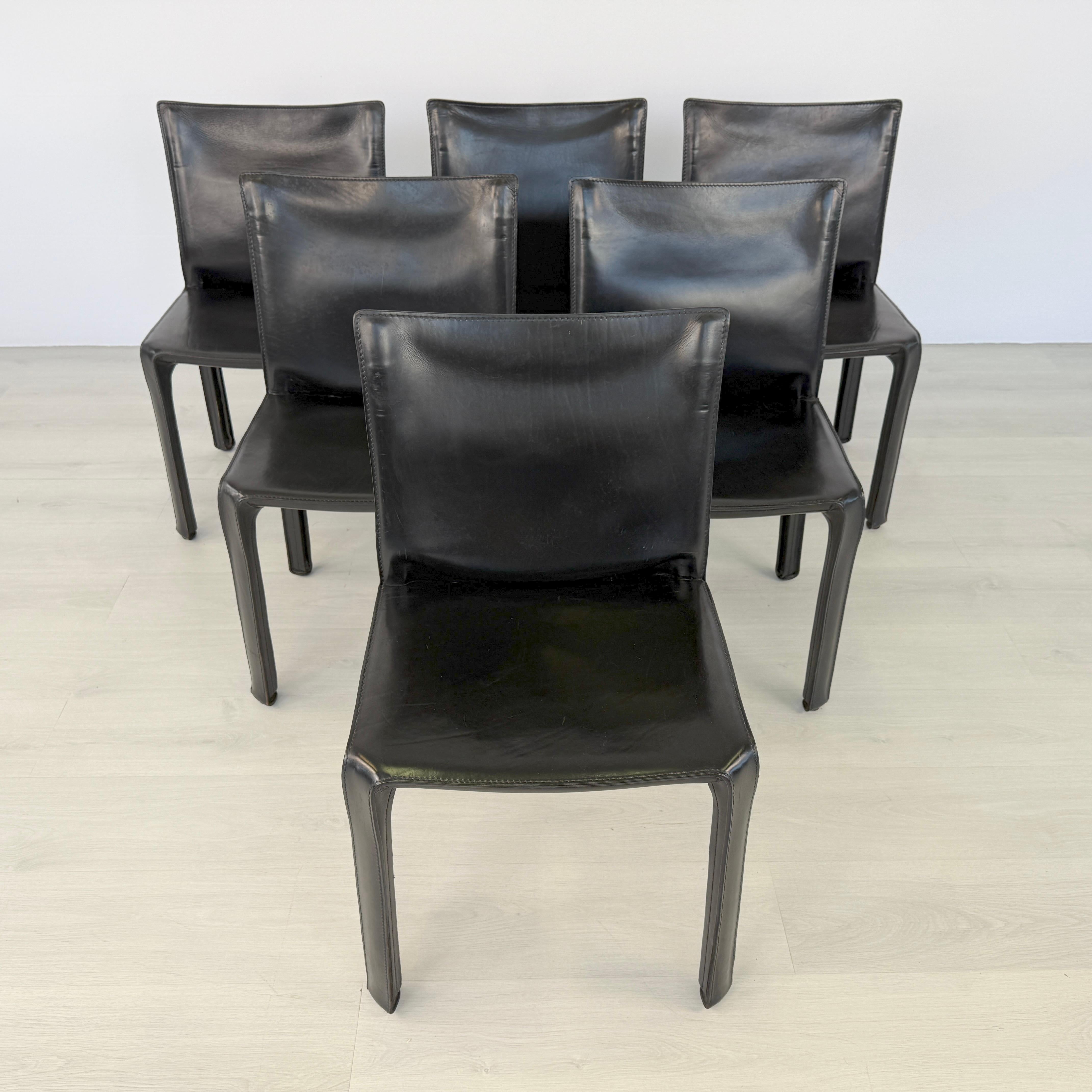 XX secolo Sedie da pranzo Cab 412 di Mario Bellini per Cassina, anni '90 - Set di 6 in vendita