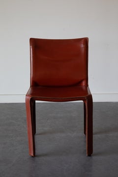 Cab 412 leather dining chair by Mario Bellini for Cassina