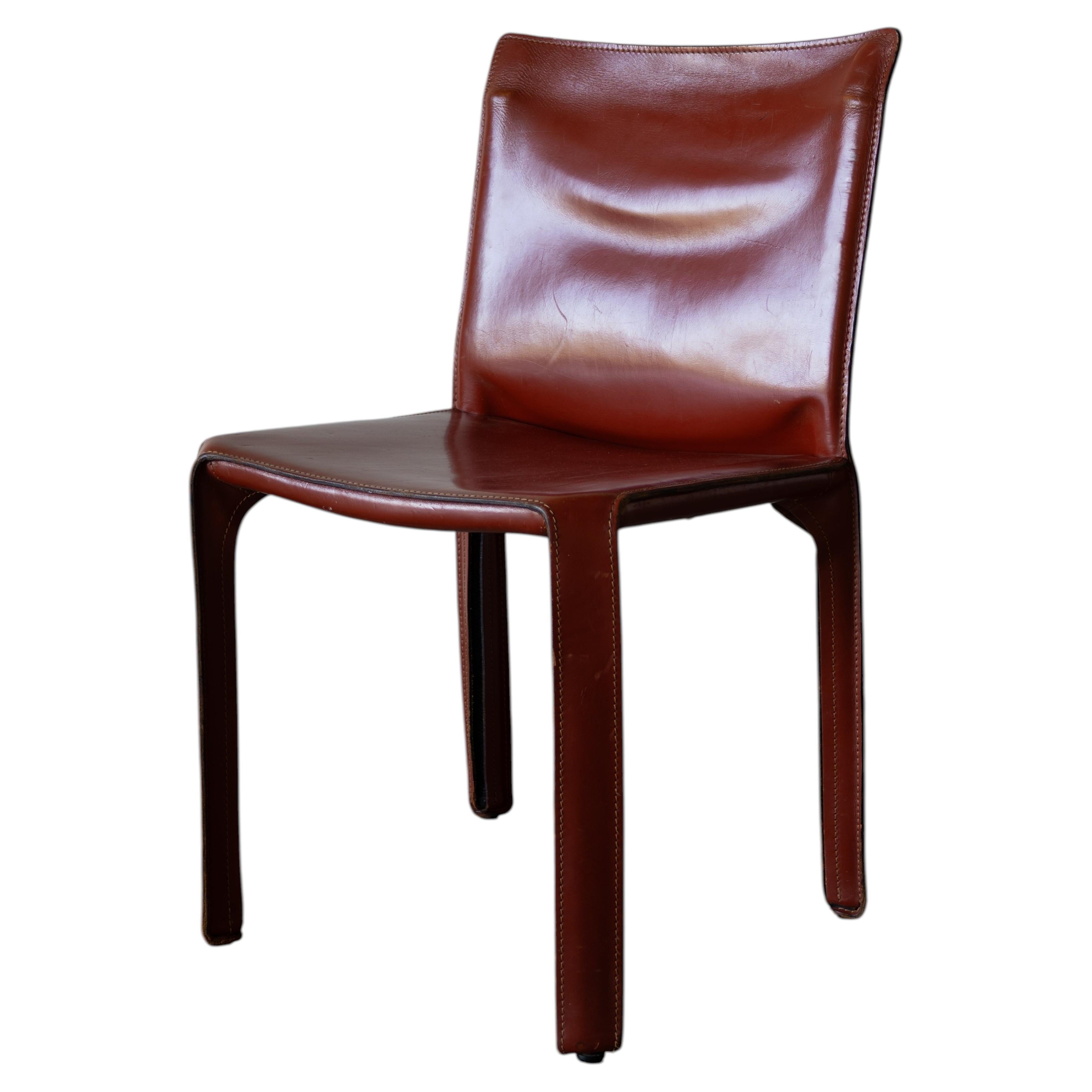 Cab 412 leather dining chair by Mario Bellini for Cassina