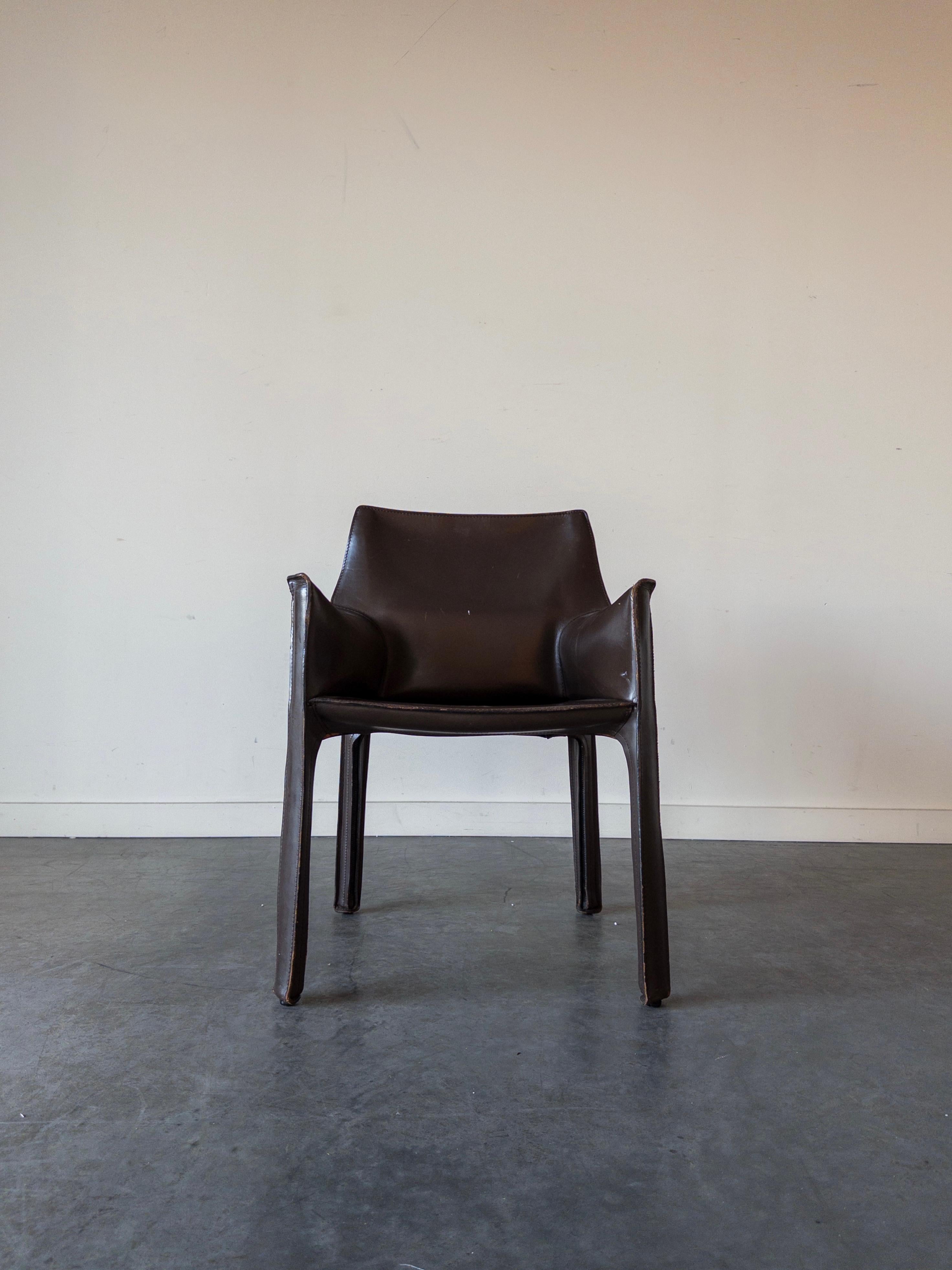 Italian CAB 413 Armchair by Mario Bellini for Cassina For Sale