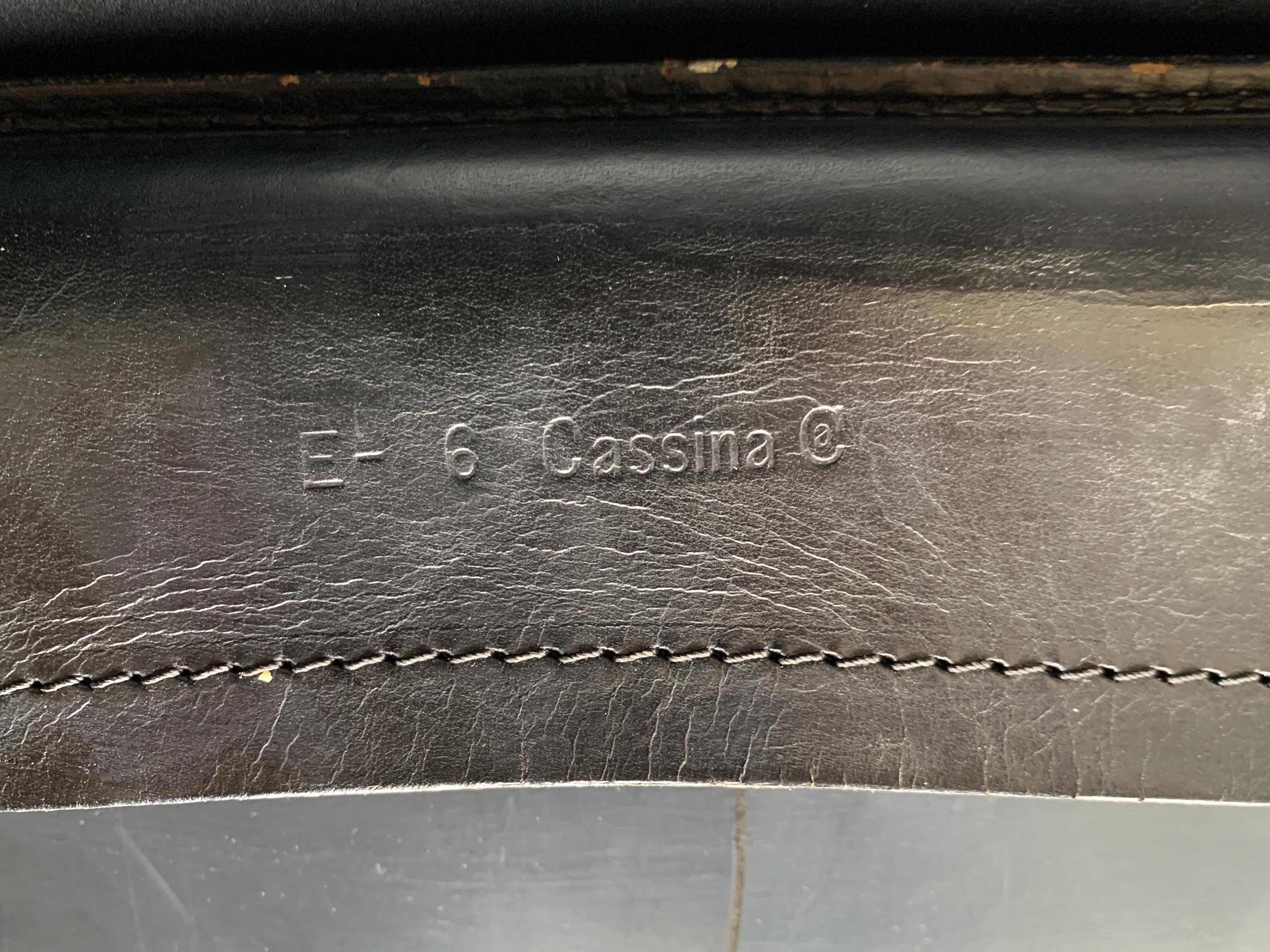 CAB 413 Armchair in Black Leather by Mario Bellini for Cassina, 1980s For Sale 9