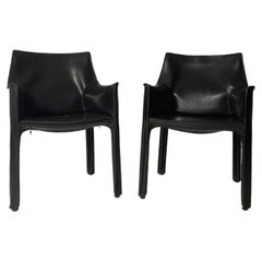 Vintage Cab 413 Armchairs, Mario Bellini for Cassina