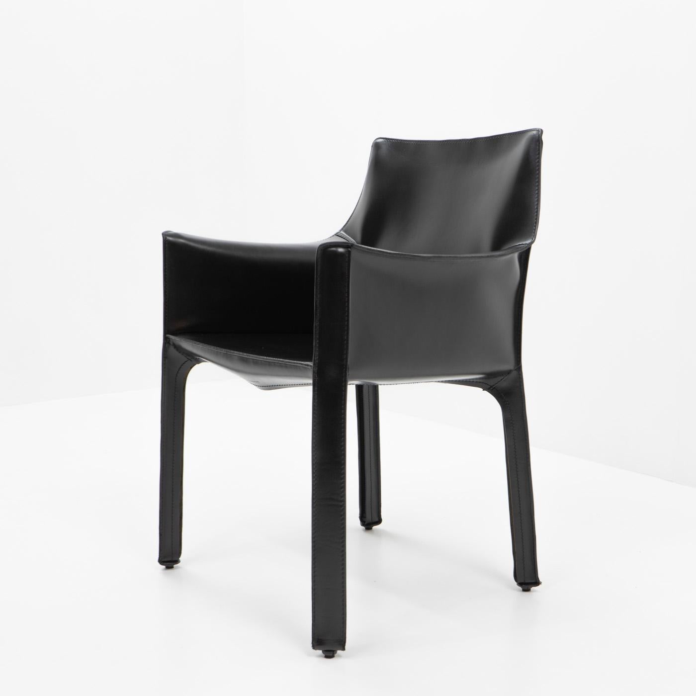 Italian Cab 413 Chair by Mario Bellini for Cassina, 1990s For Sale