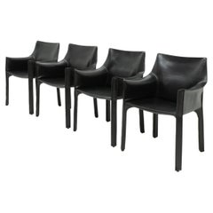 Cab 413 Chairs by Mario Bellini for Cassina, Set of 4