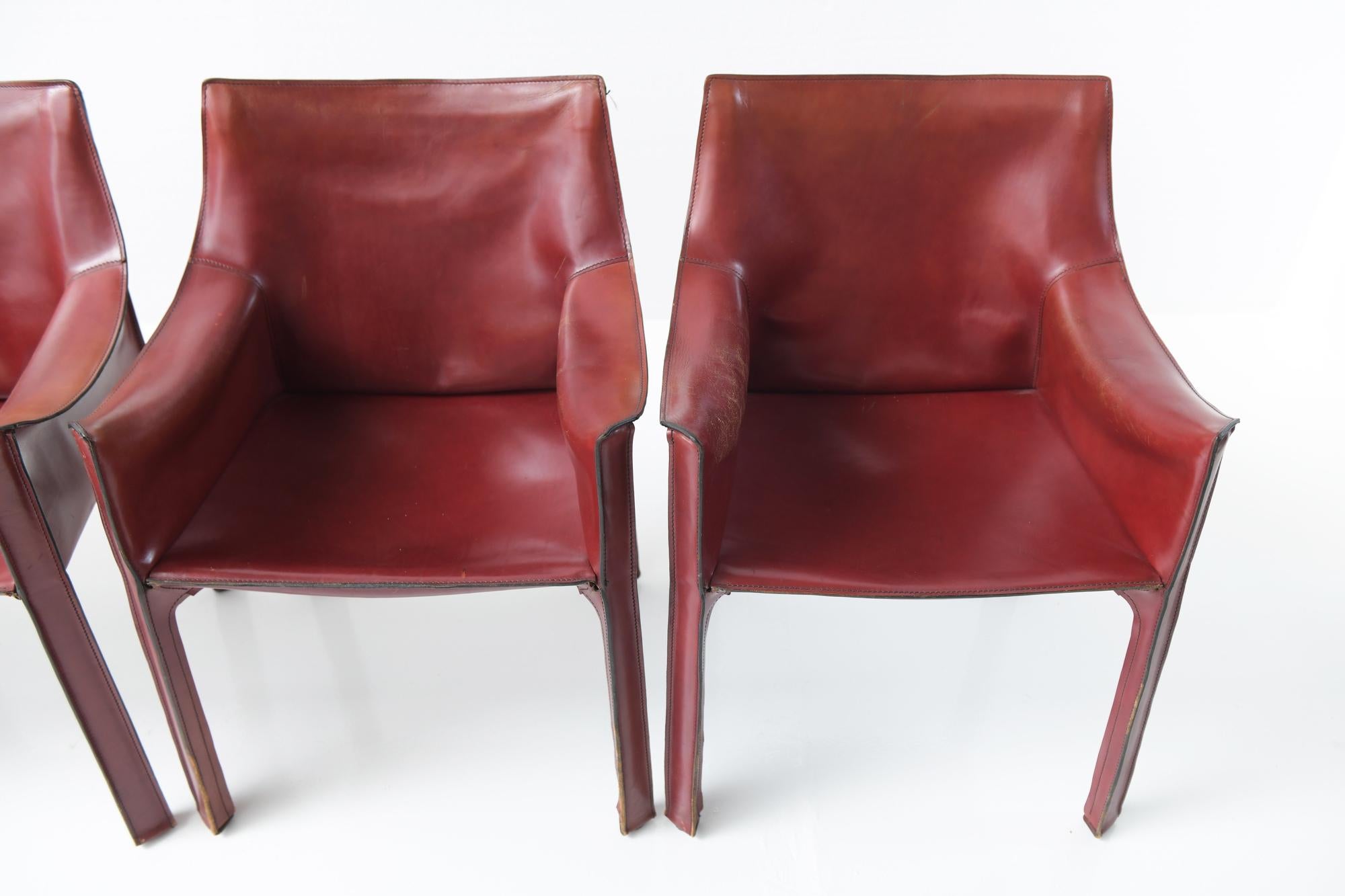 Italian CAB 413 Dining Chairs, Mario Bellini, Cassina