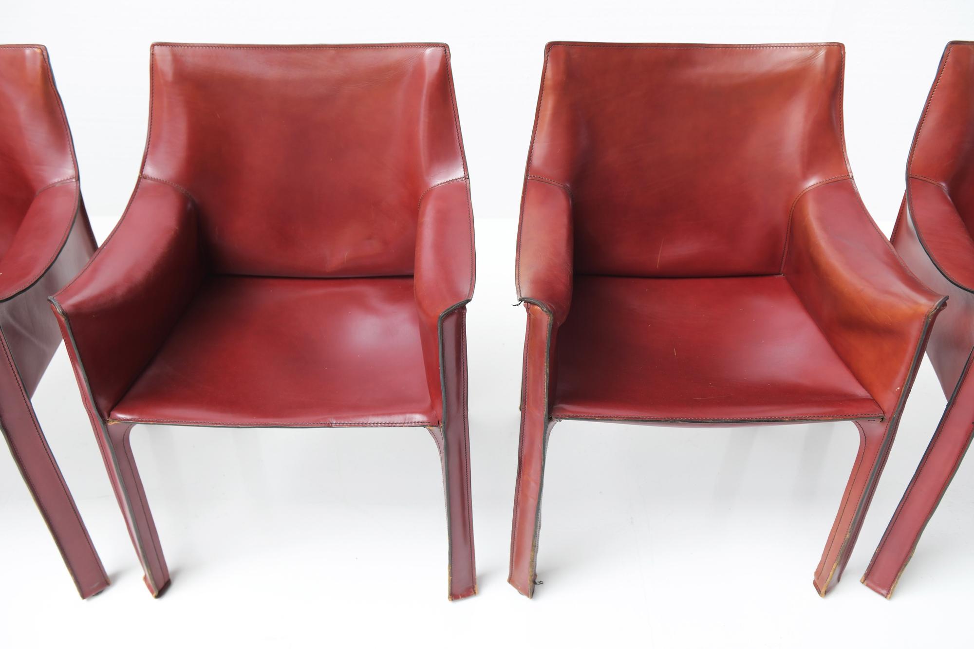 Late 20th Century CAB 413 Dining Chairs, Mario Bellini, Cassina