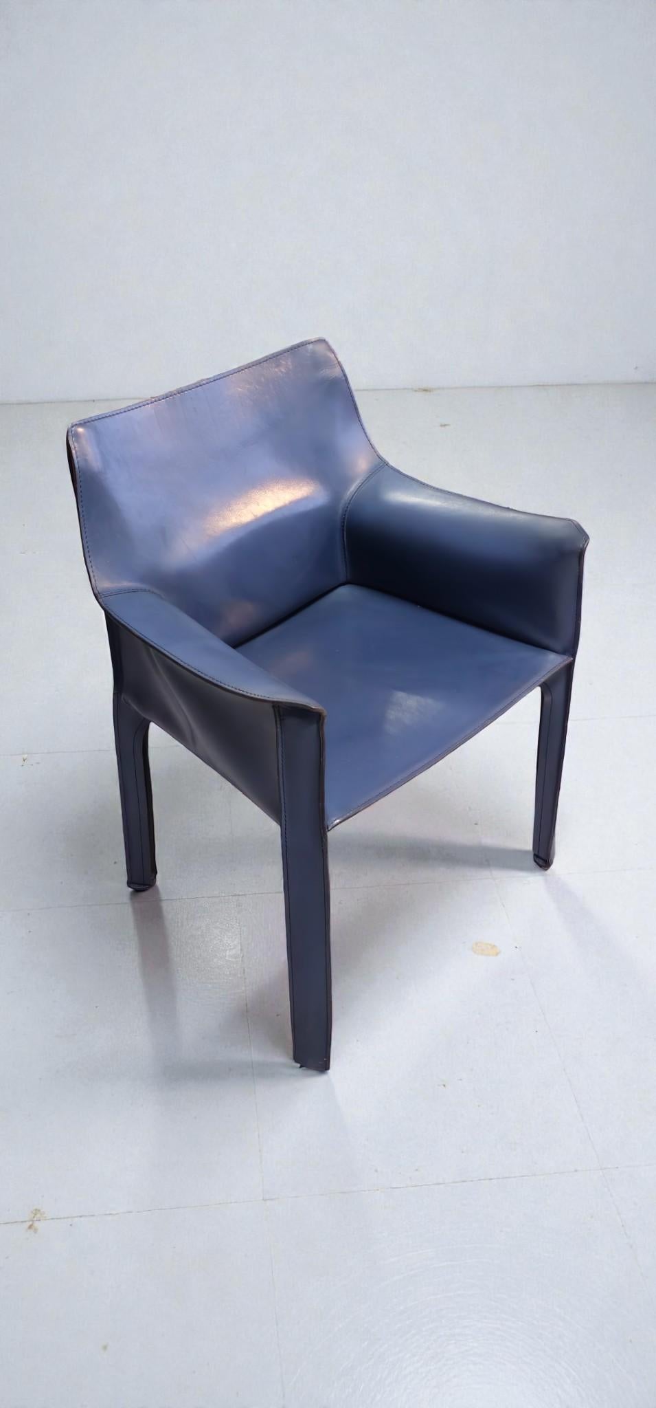 Cab 413 Sechser-Sessel aus mehrfarbigem Leder von Mario Bellini für Cassina im Angebot 12